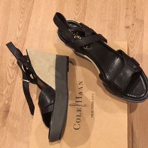 Brand new Cole HAAN Paley High Wedge sandals 8.5